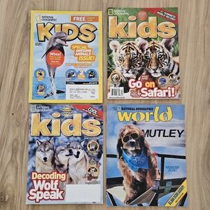 4 National Geographic Kids and World Magazine